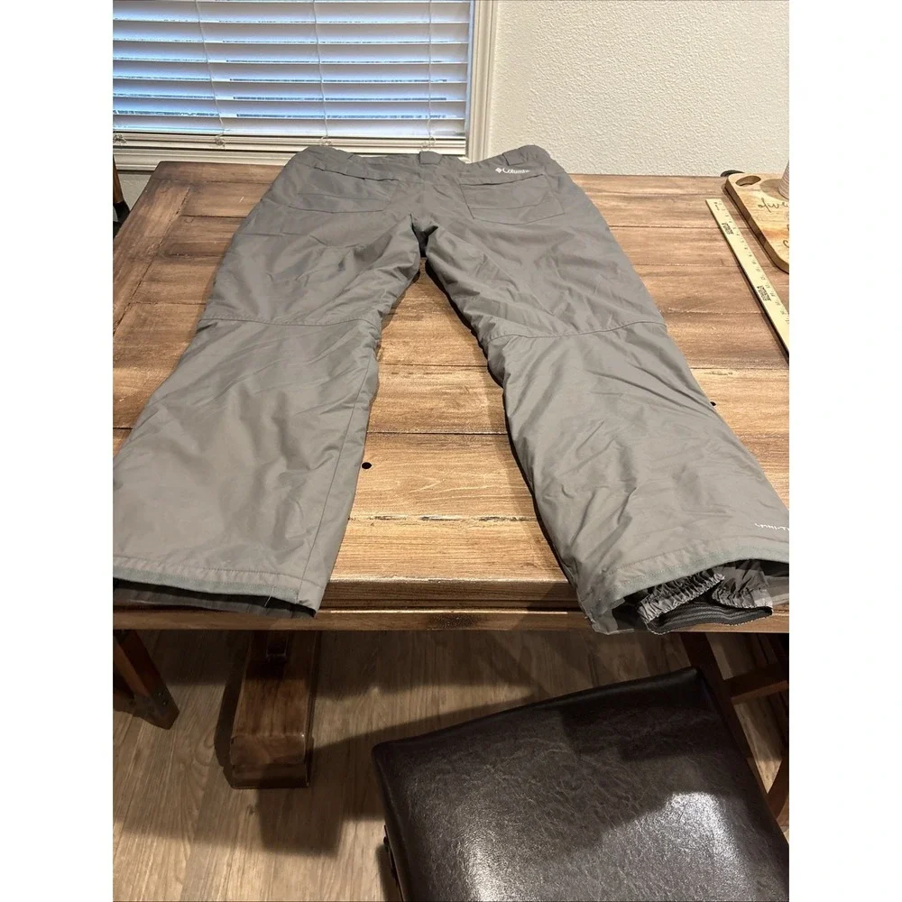 Columbia Ski Pants‎ Mens XL Gray Waterproof Insulated Omni-Tech Snow Adjustable